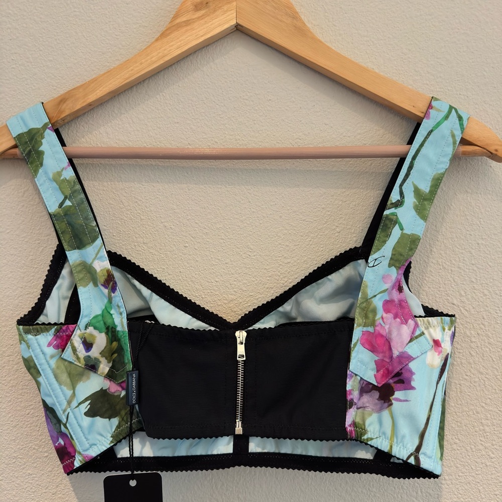 Dolce & Gabbana Floral Bustier Bra Crop Top NWT - Picture 6 of 8